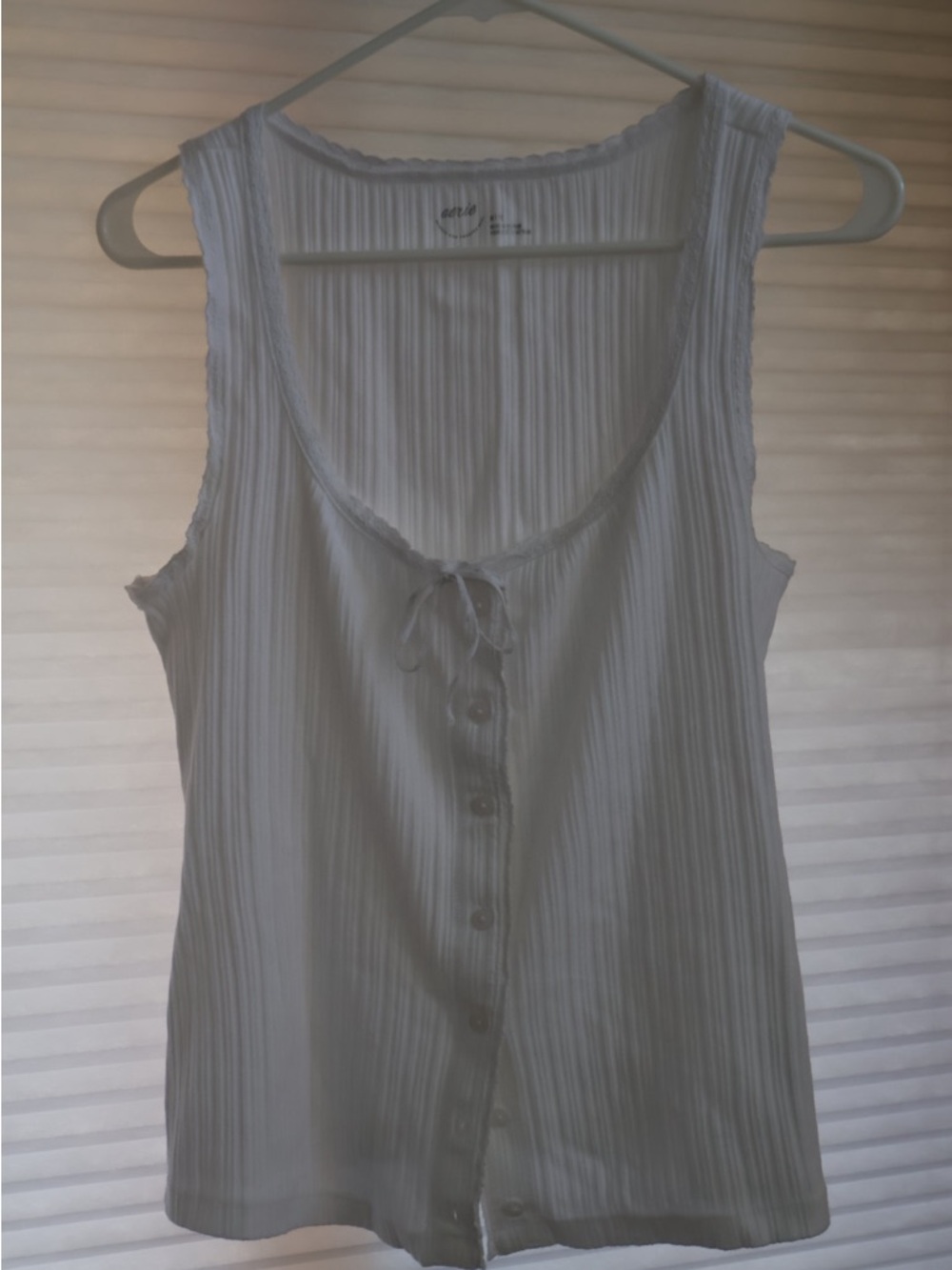 White Aerie Tank Top With Bow